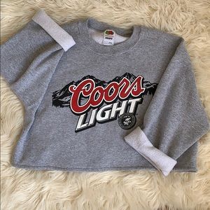 Cropped Coors Light Crewneck